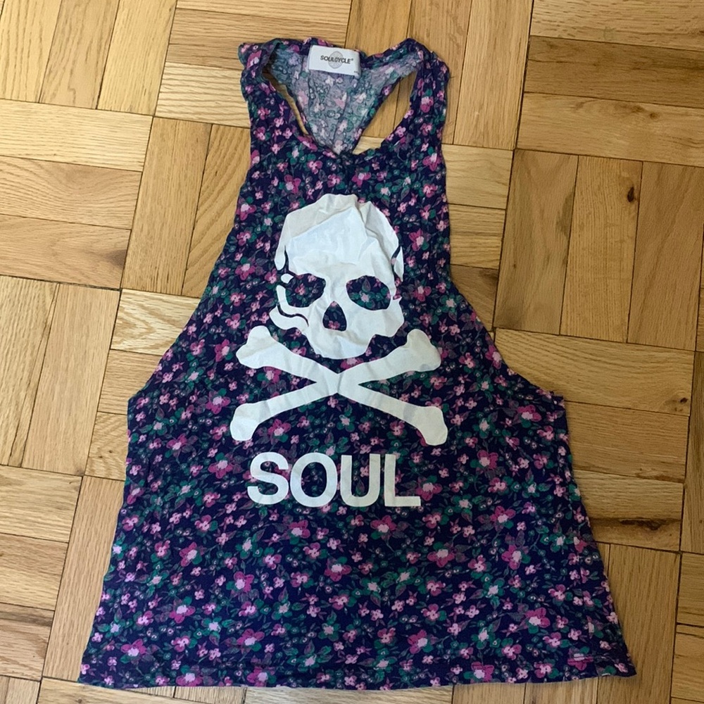 S soulcycle floral tank